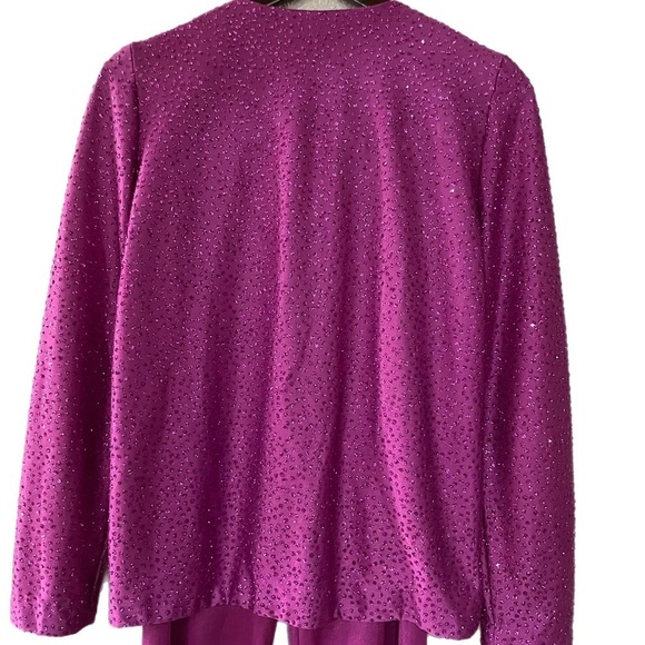 Vintage Act 1 Glitter Purple Pantsuit Size Medium - Picture 8 of 16